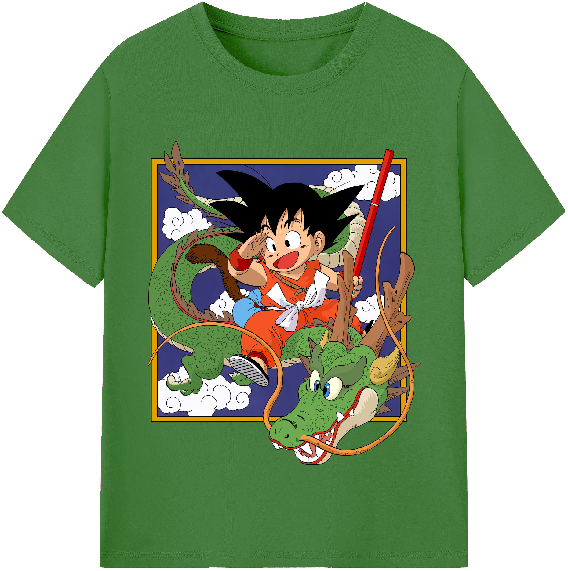 （画像用） ドラゴンボール 孫悟空（そん ごくう）Son Goku カカロット DRAGON BALL Kakarotto レディースカジュアルプリントTシャツ（綿100％）